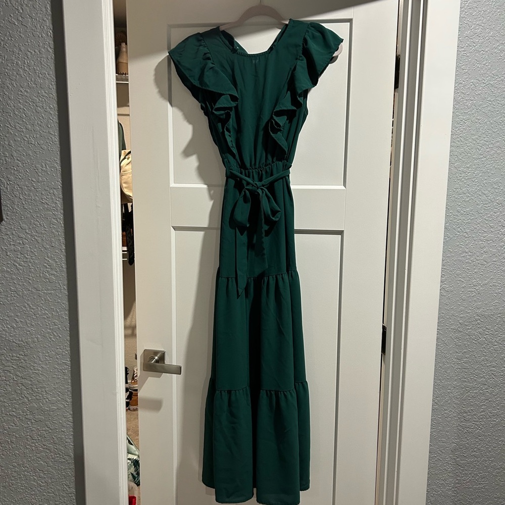Maxi green dress